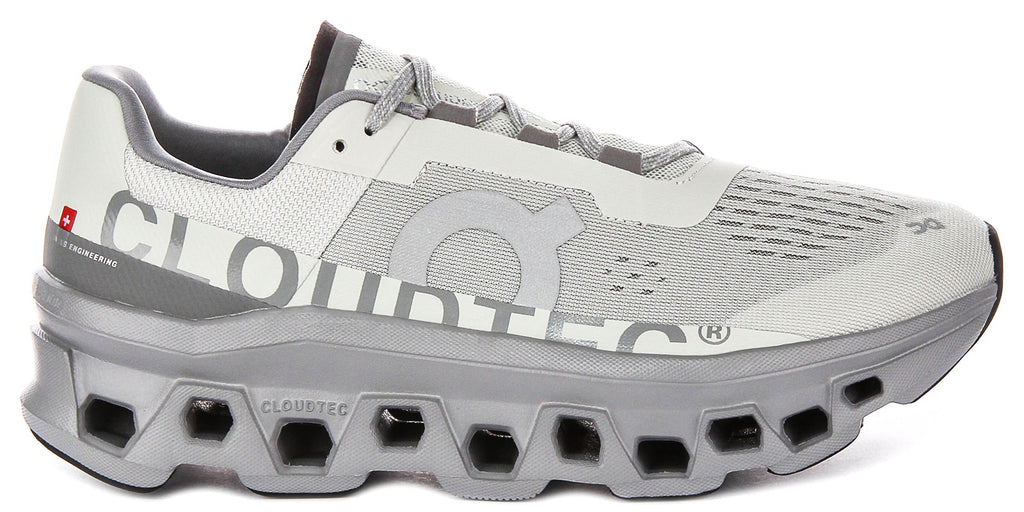 On Running Cloudmonster In Light Grey For Men
